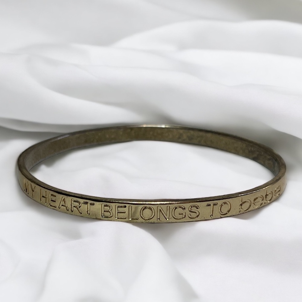 90s Y2K bebe Gold Bangle Bracelet